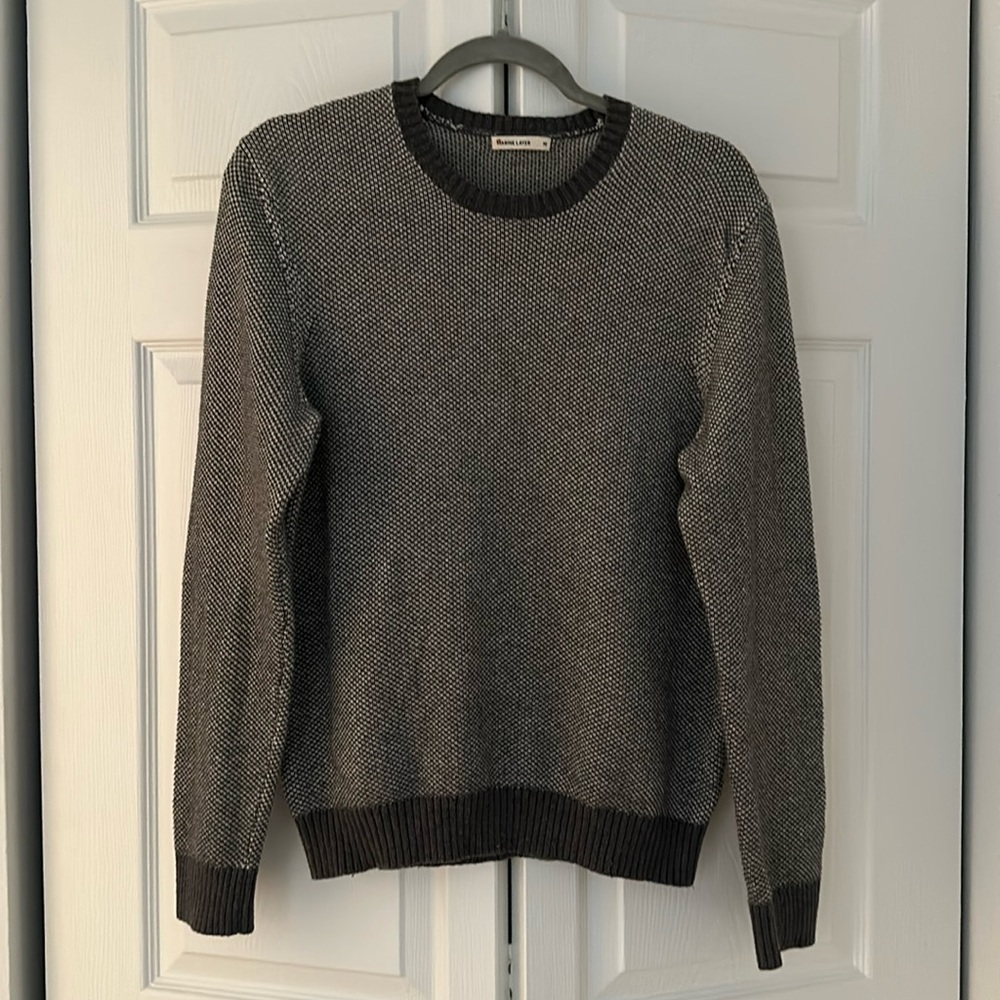 Gray and white Marine Layer sweater